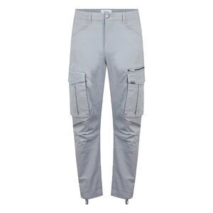 Firetrap Mens Cotton Blend Cargo Pants / Heather Grey